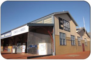 Eating at e Shed Markets Fremantle